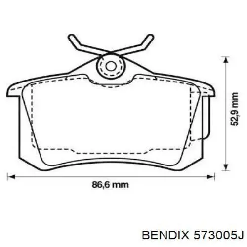 573005J Jurid/Bendix колодки тормозные задние дисковые