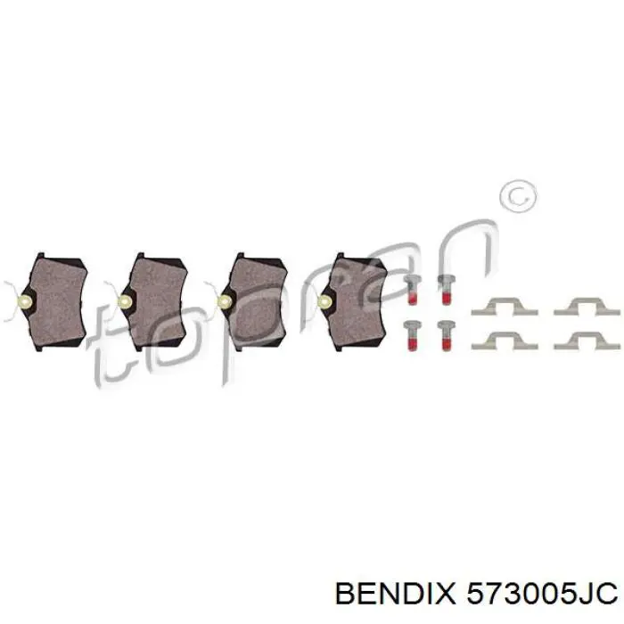 Купить 573005JC Jurid/Bendix Колодки тормозные задние, дисковые