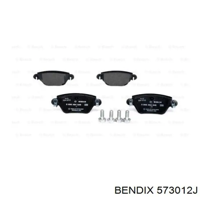Задние тормозные колодки 573012J Jurid/Bendix