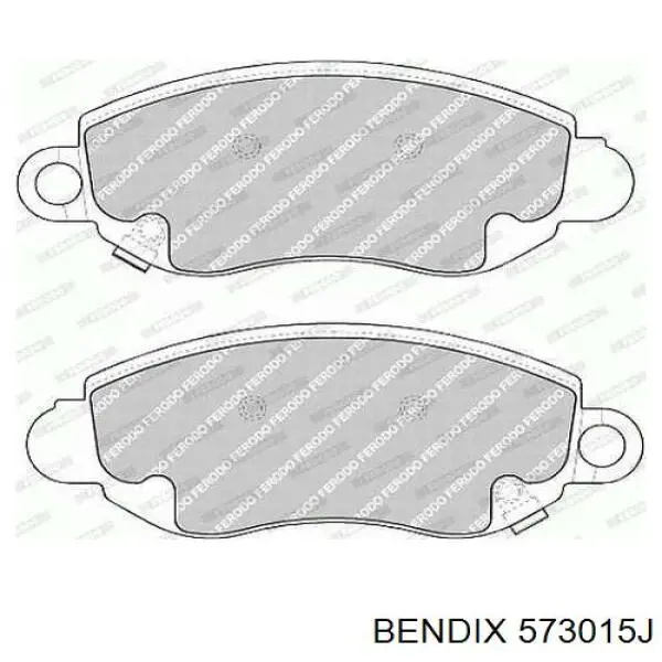Передние тормозные колодки 573015J Jurid/Bendix