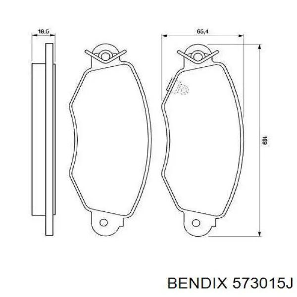 Тормозные колодки Jurid/Bendix 573015J
