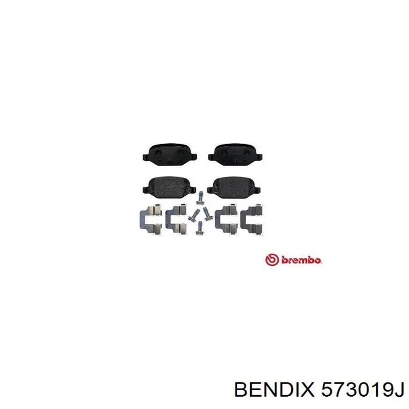 Купить 573019J Jurid/Bendix Колодки тормозные задние, дисковые