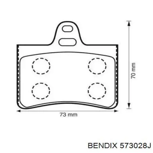 Колодки тормозные задние дисковые Jurid/Bendix 573028J