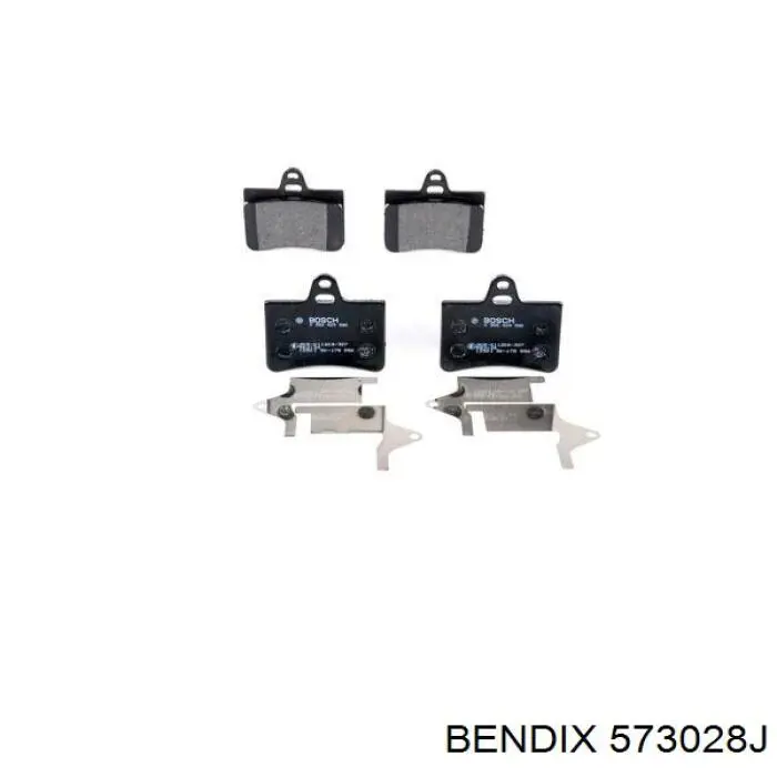 Задние тормозные колодки 573028J Jurid/Bendix