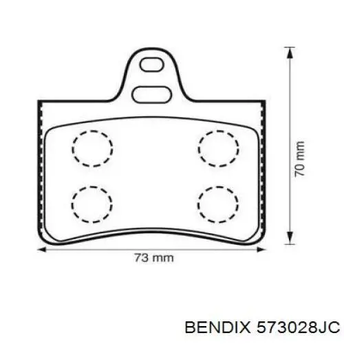 573028JC Jurid/Bendix колодки тормозные задние дисковые