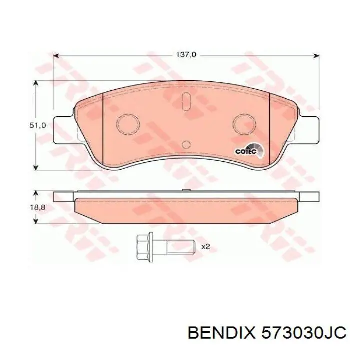 Колодки Jurid/Bendix 573030JC цена, от 19.07 USD