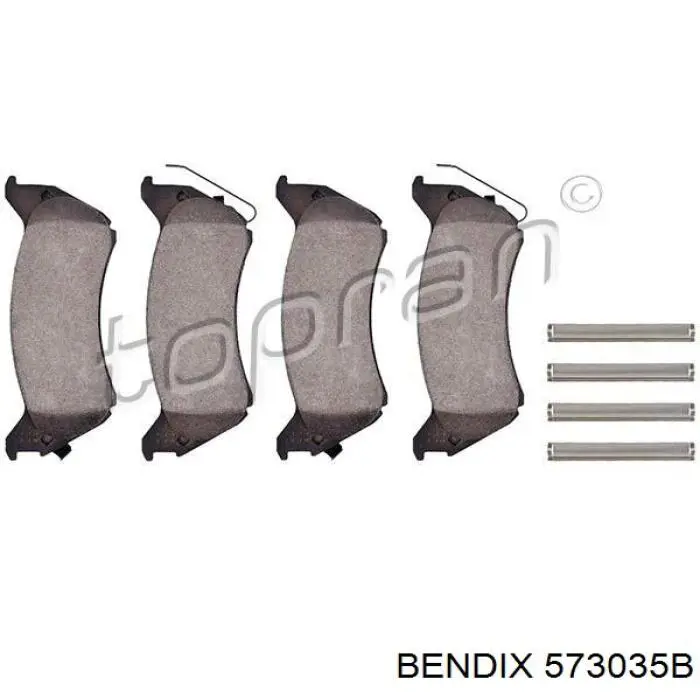 573035B Jurid/Bendix Колодки тормозные дисковые комплект