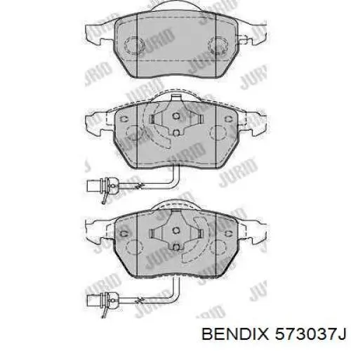 Купить 573037J Jurid/Bendix Колодки тормозные