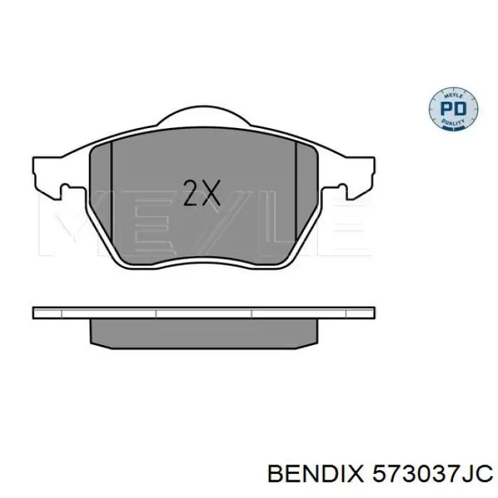 Тормозные колодки Jurid/Bendix 573037JC