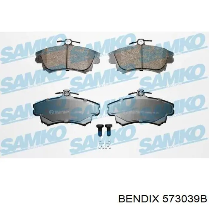 Передние тормозные колодки 573039B Jurid/Bendix