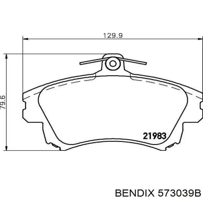 573039B Jurid/Bendix Колодки передние