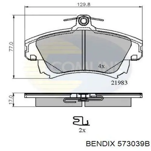 Колодки Jurid/Bendix 573039B цена, от 21.51 USD