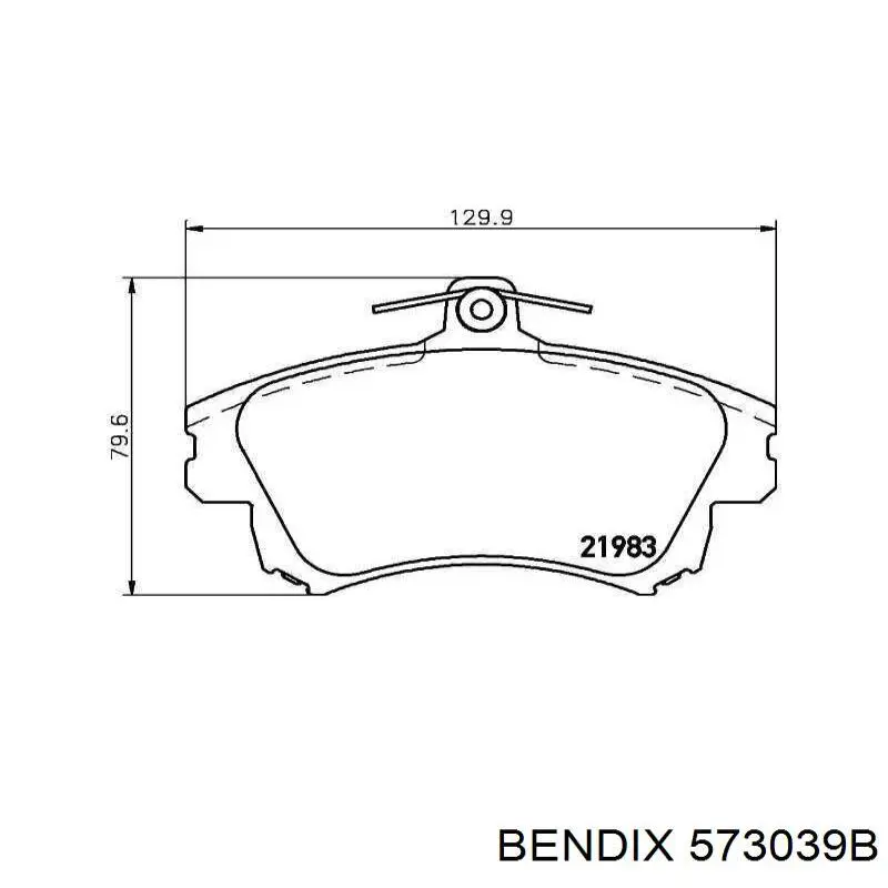 573039B Jurid/Bendix Колодки передние