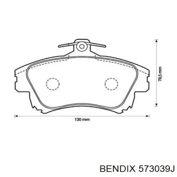 573039J Jurid/Bendix колодки тормозные передние дисковые