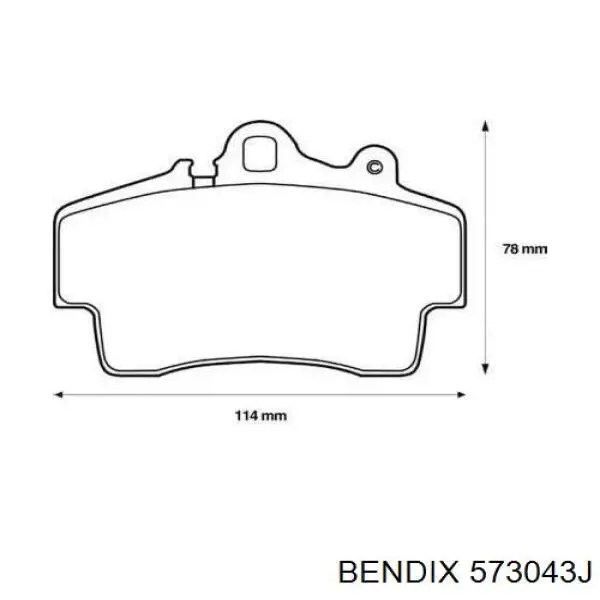 Передние тормозные колодки 573043J Jurid/Bendix