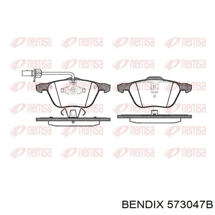 Передние тормозные колодки 573047B Jurid/Bendix