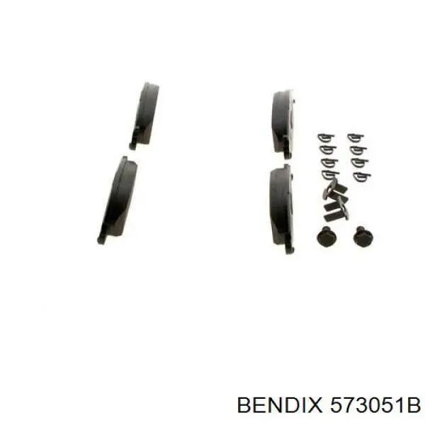 Передние тормозные колодки 573051B Jurid/Bendix