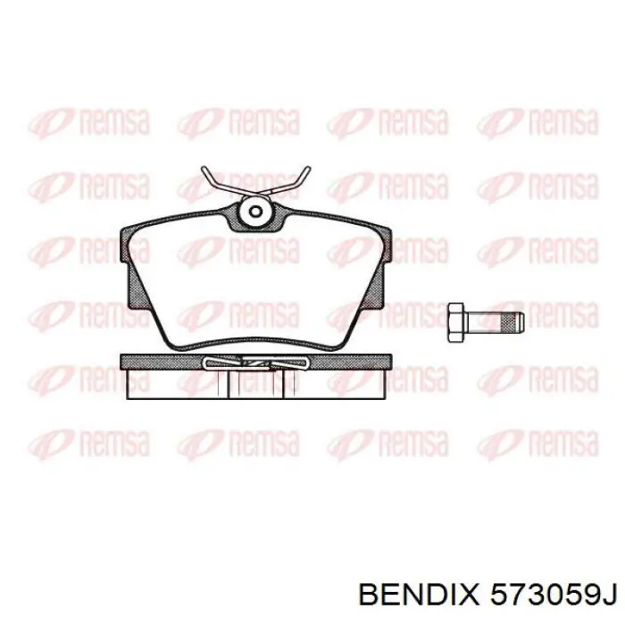 Купить 573059J Jurid/Bendix Колодки тормозные задние, дисковые