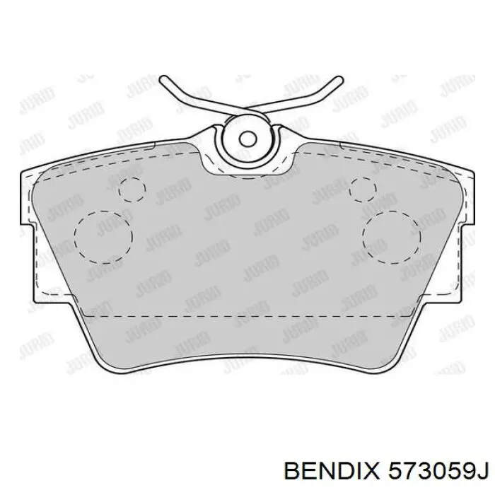 Задние тормозные колодки 573059J Jurid/Bendix