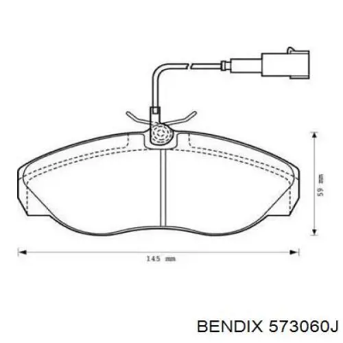 Передние тормозные колодки 573060J Jurid/Bendix