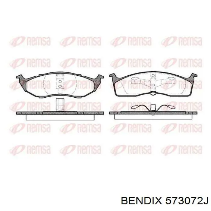 Передние тормозные колодки 573072J Jurid/Bendix