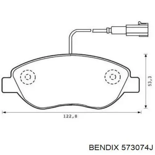 Передние тормозные колодки 573074J Jurid/Bendix