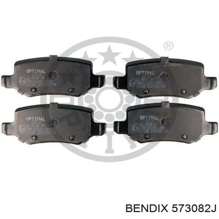 Задние тормозные колодки 573082J Jurid/Bendix