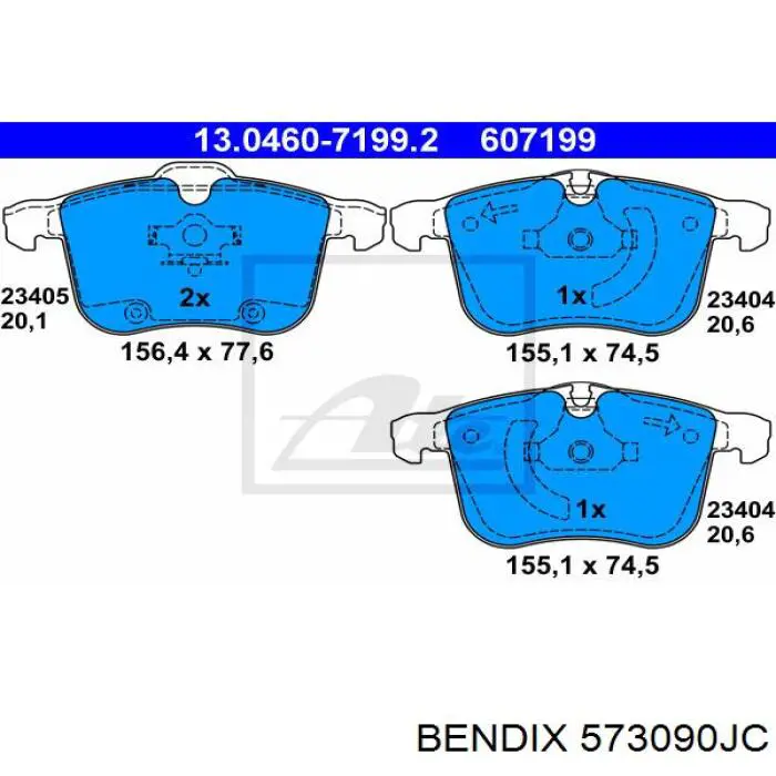 Купить 573090JC Jurid/Bendix Колодки тормозные