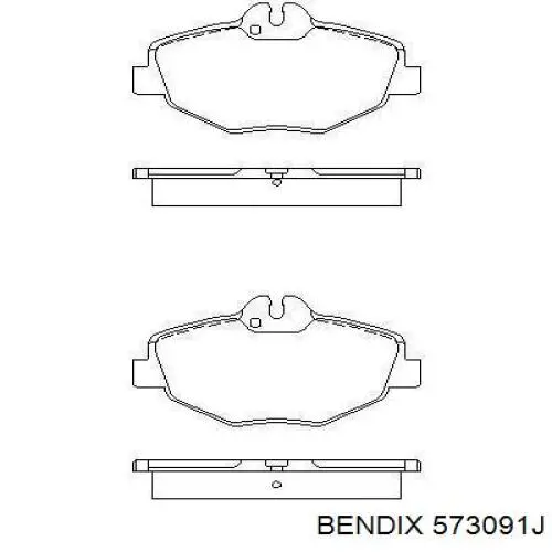 Передние тормозные колодки 573091J Jurid/Bendix