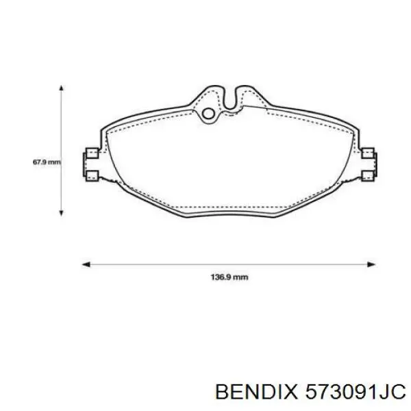 573091JC Jurid/Bendix колодки тормозные передние дисковые