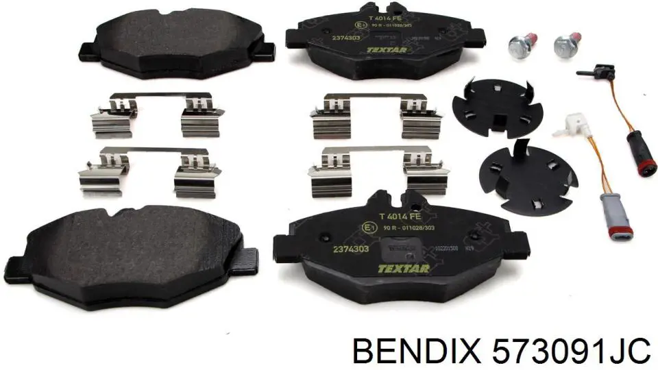 Передние тормозные колодки 573091JC Jurid/Bendix