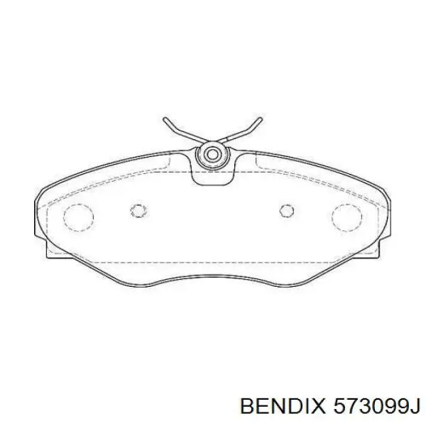 Передние тормозные колодки 573099J Jurid/Bendix