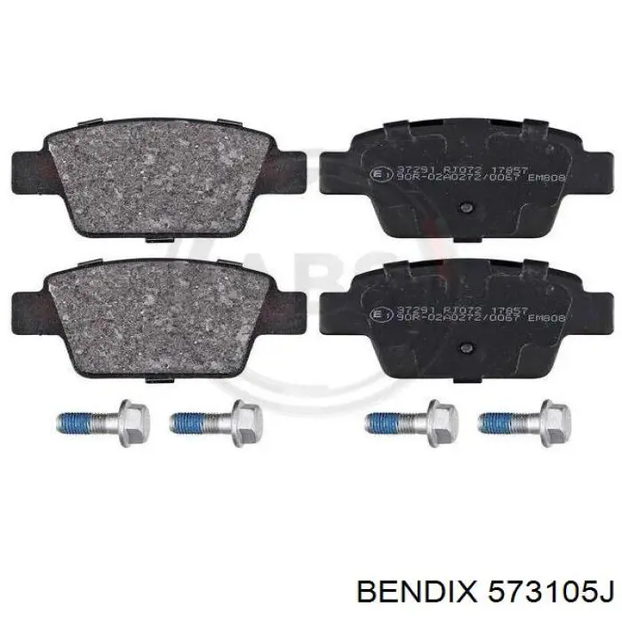Колодки гальмові задні, дискові 573105J Jurid/Bendix