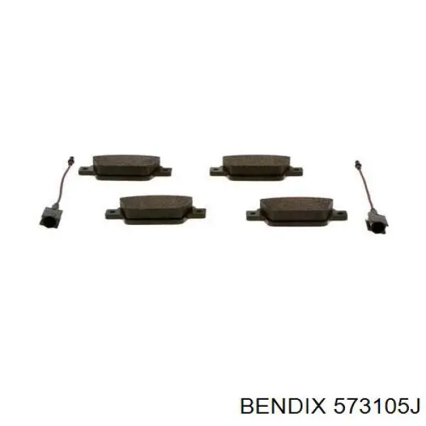Колодки гальмові задні, дискові 573105J Jurid/Bendix