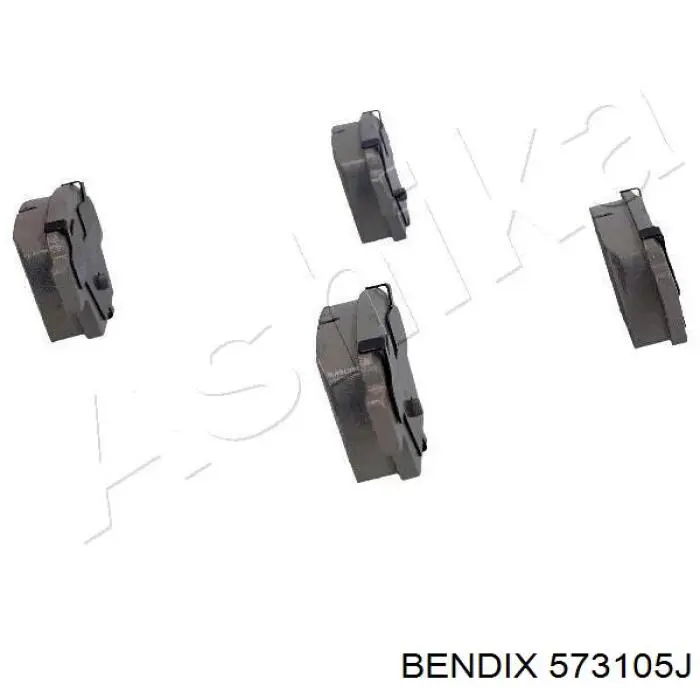 Колодки гальмові задні, дискові 573105J Jurid/Bendix