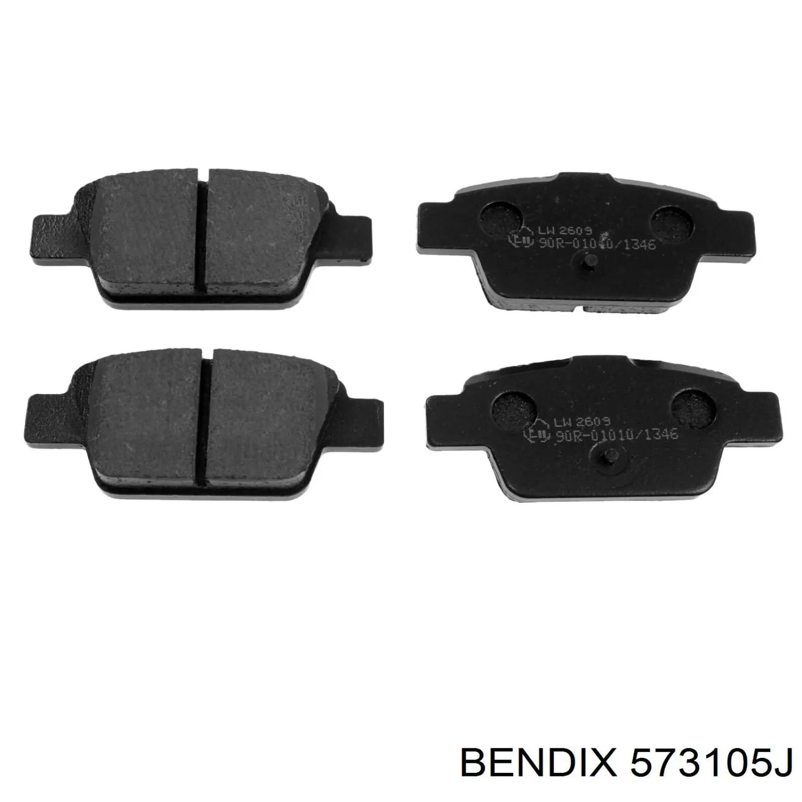 Колодки гальмові задні, дискові 573105J Jurid/Bendix