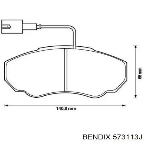 573113J Jurid/Bendix колодки тормозные передние дисковые