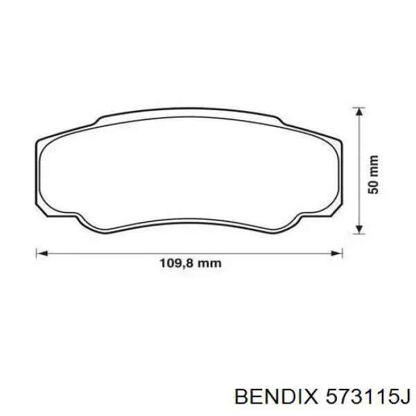 Задние тормозные колодки 573115J Jurid/Bendix