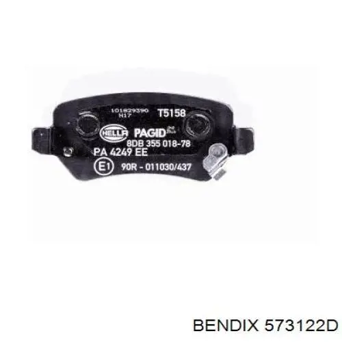 Задние тормозные колодки 573122D Jurid/Bendix