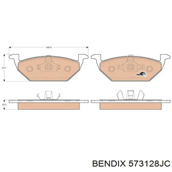 Колодки Jurid/Bendix 573128JC цена, от 22.57 USD