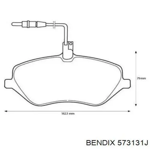 Передние тормозные колодки 573131J Jurid/Bendix