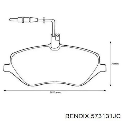 Передние тормозные колодки 573131JC Jurid/Bendix