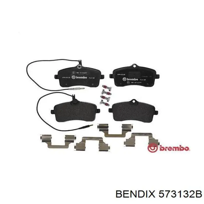 Тормозные колодки Jurid/Bendix 573132B