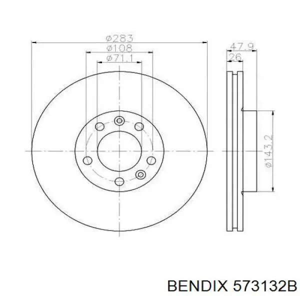 573132B Jurid/Bendix Колодки передние