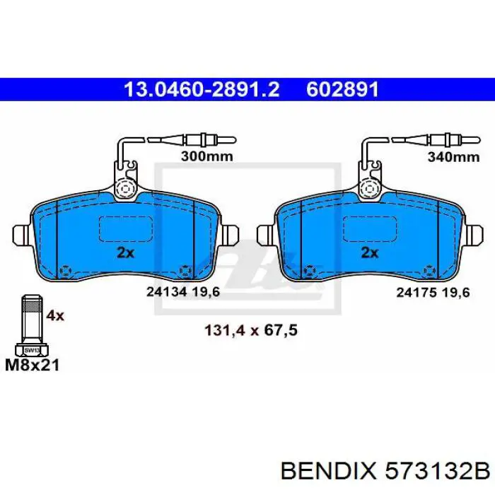 Колодки Jurid/Bendix 573132B цена, от 19.95 USD