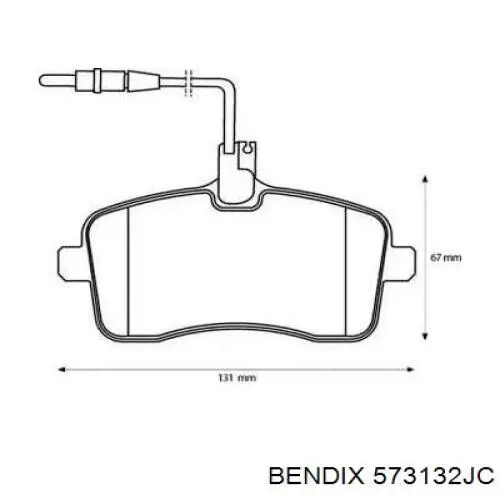 573132JC Jurid/Bendix передние тормозные колодки