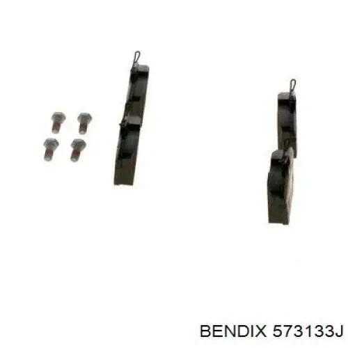 Задние тормозные колодки 573133J Jurid/Bendix