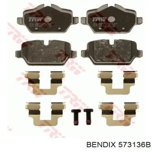 573136B Jurid/Bendix Колодки тормозные дисковые комплект