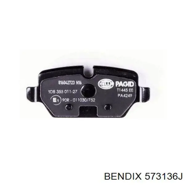 573136J Jurid/Bendix Колодки тормозные дисковые комплект