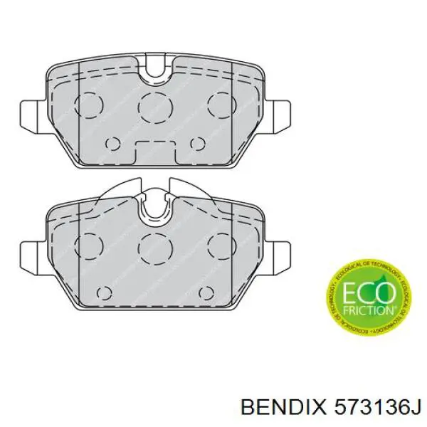 Купить 573136J Jurid/Bendix Колодки тормозные задние, дисковые